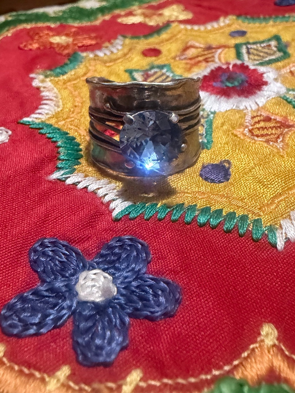 Sterling silver aquamarine stone